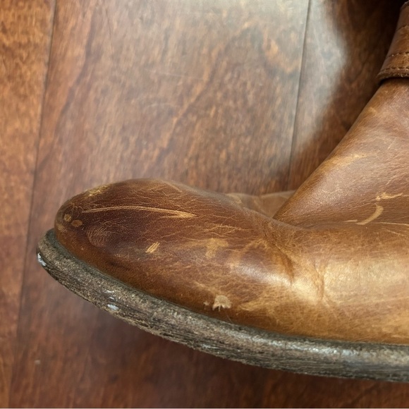 Frye Women’s Brown Leather Boots with Classic Western Harness Details, Size 10 - Picture 4 of 15